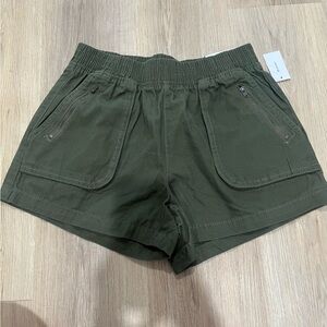 Bluenotes Green Cargo Shorts Structured Cotton Blend